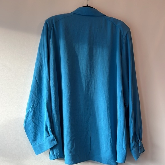 Calvin Klein Blouse Blue - Picture 5 of 7